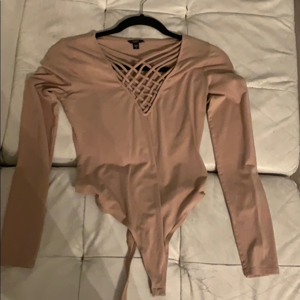 GUESS Nude sexy body suit long sleeve S
